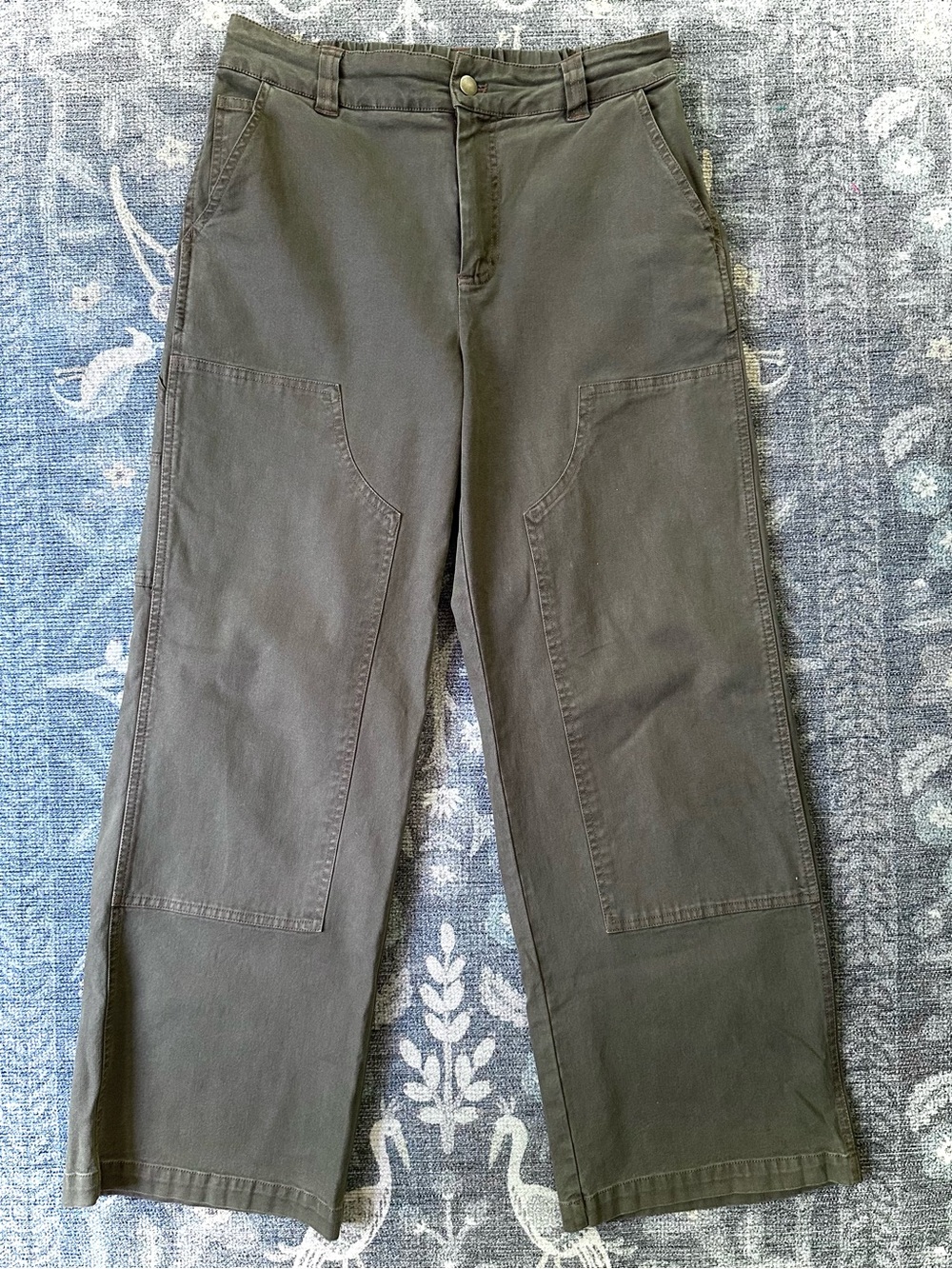 Young Fabulous & Broke YFB Olive Green Wide Leg Pants Sz L